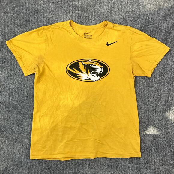 Nike Other - Nike T-Shirt Mens Size M Yellow Missouri Tigers Logo Dri-Fit Athletic Fan Tee